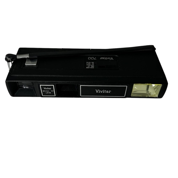 Vintage Vivitar 700 Point & Shoot Black Camera 24 MM 1:7 Lens - Picture 7 of 7